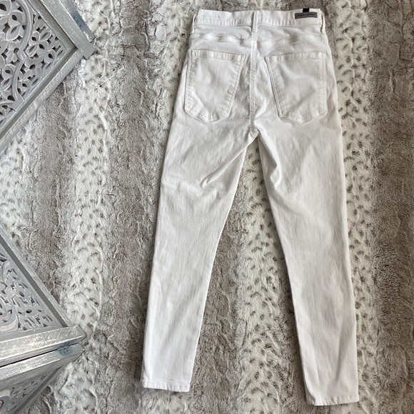 Citizens of Humanity Charlie Crop high rise skinny jeans size 25 white denim - Picture 8 of 10